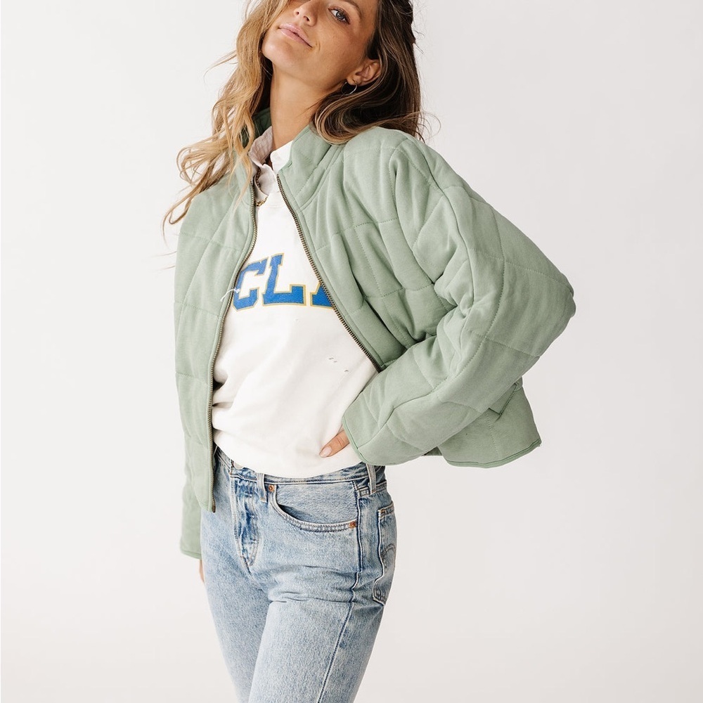 Blue Blush Boutique Sage Quilted Women's Jacket Size Large - Picture 3 of 16